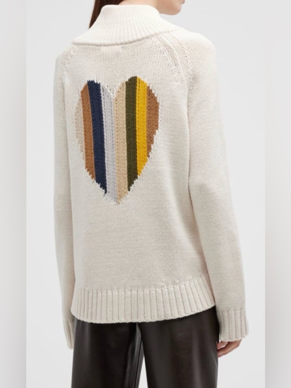 LISA TODD Love Is Back Heart Intarsia Sweater L Cozy Cabin Apres Ski Whimsical